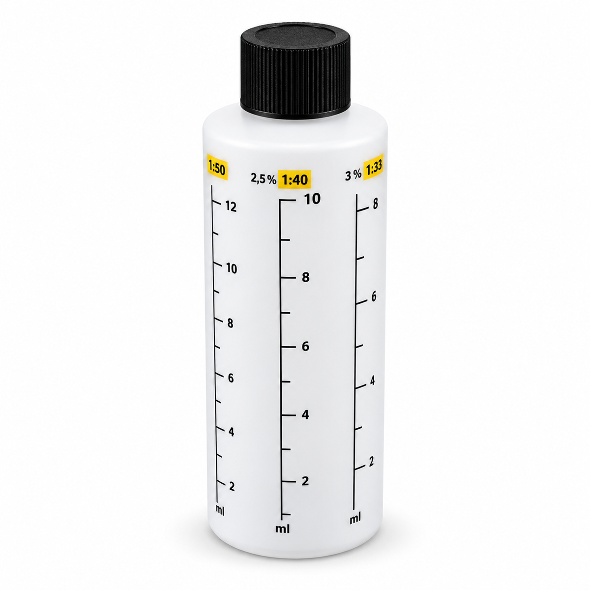 MXT 2-Takt Öl-Mischflasche 250 ml – Dosierflasche 1:50 / 1:40 / 1:33